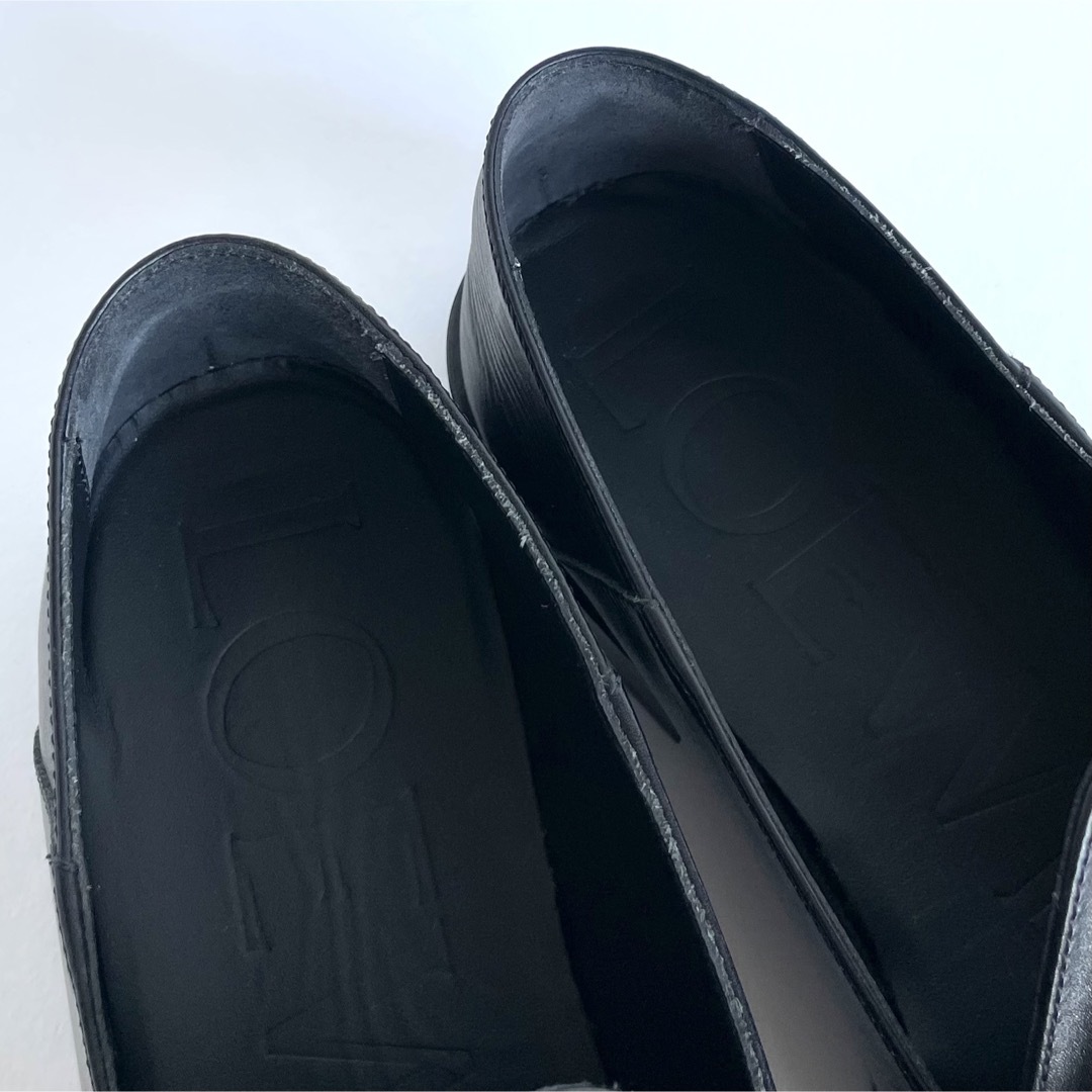 LOEWE(ロエベ)の美品 ロエベ ドロップデザイン ポインテッドトゥローファー 37 レディースの靴/シューズ(ローファー/革靴)の商品写真