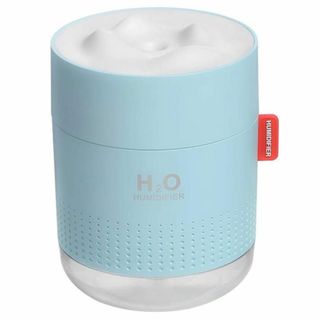 【得品館】加湿器 卓上 USB 超音波式 加湿器 車用加湿器 500ML ブルー(加湿器/除湿機)