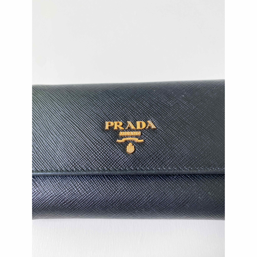 美品 PRADA プラダ サフィアーノ 三つ折財布