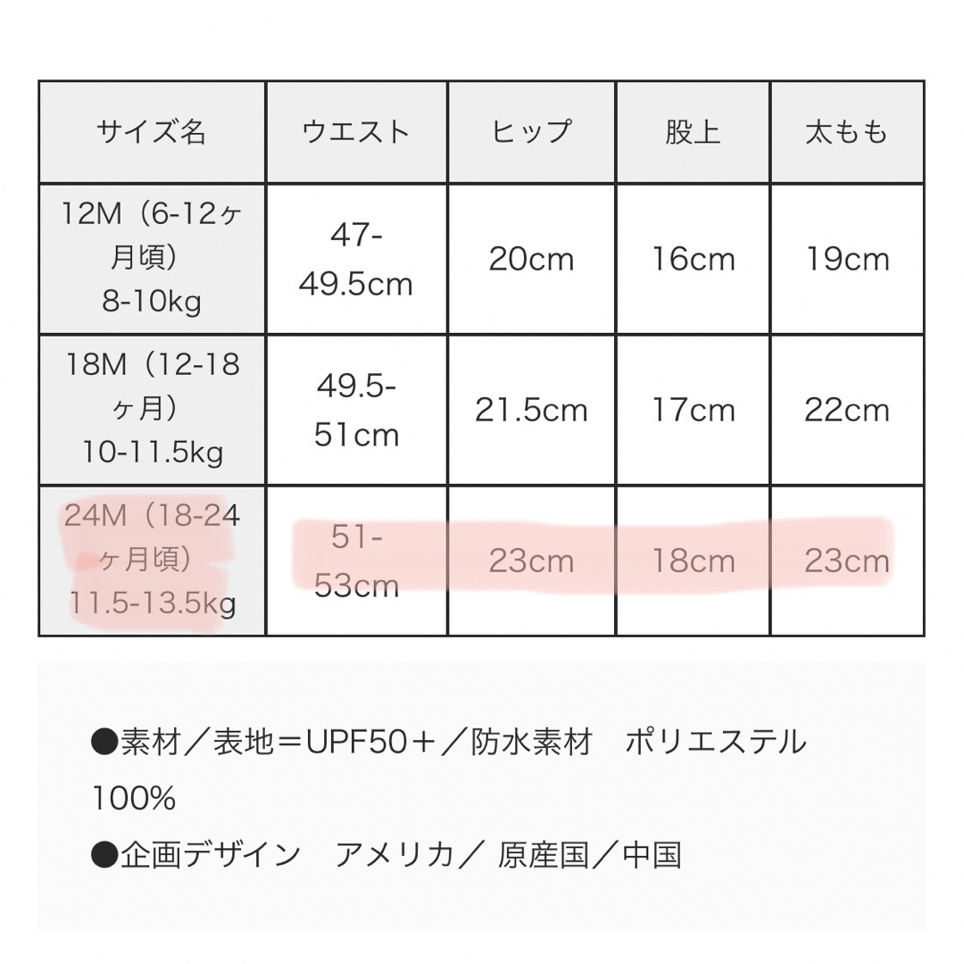 iplay (アイプレイ)の【新品未使用】i play オムツ機能付き　スイムパンツ　size90 キッズ/ベビー/マタニティのキッズ服女の子用(90cm~)(水着)の商品写真