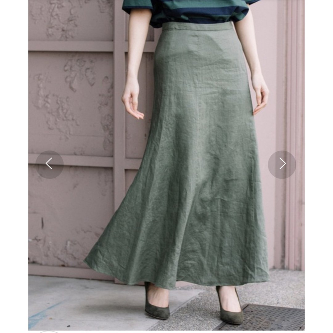 MUNICH(ミューニック)のタグ付新品 Munich フレンチリネンキャンバスマーメイドマキシSK レディースのスカート(ロングスカート)の商品写真