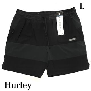 ハーレー(Hurley)の【新品】Hurley ハーレー　ハーフパンツ　L　ブラック　黒(ショートパンツ)