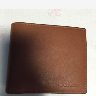 コーチ(COACH)の使用1回のみ COACH 二つ折り 茶 ブラウン 迷彩 カモ(折り財布)