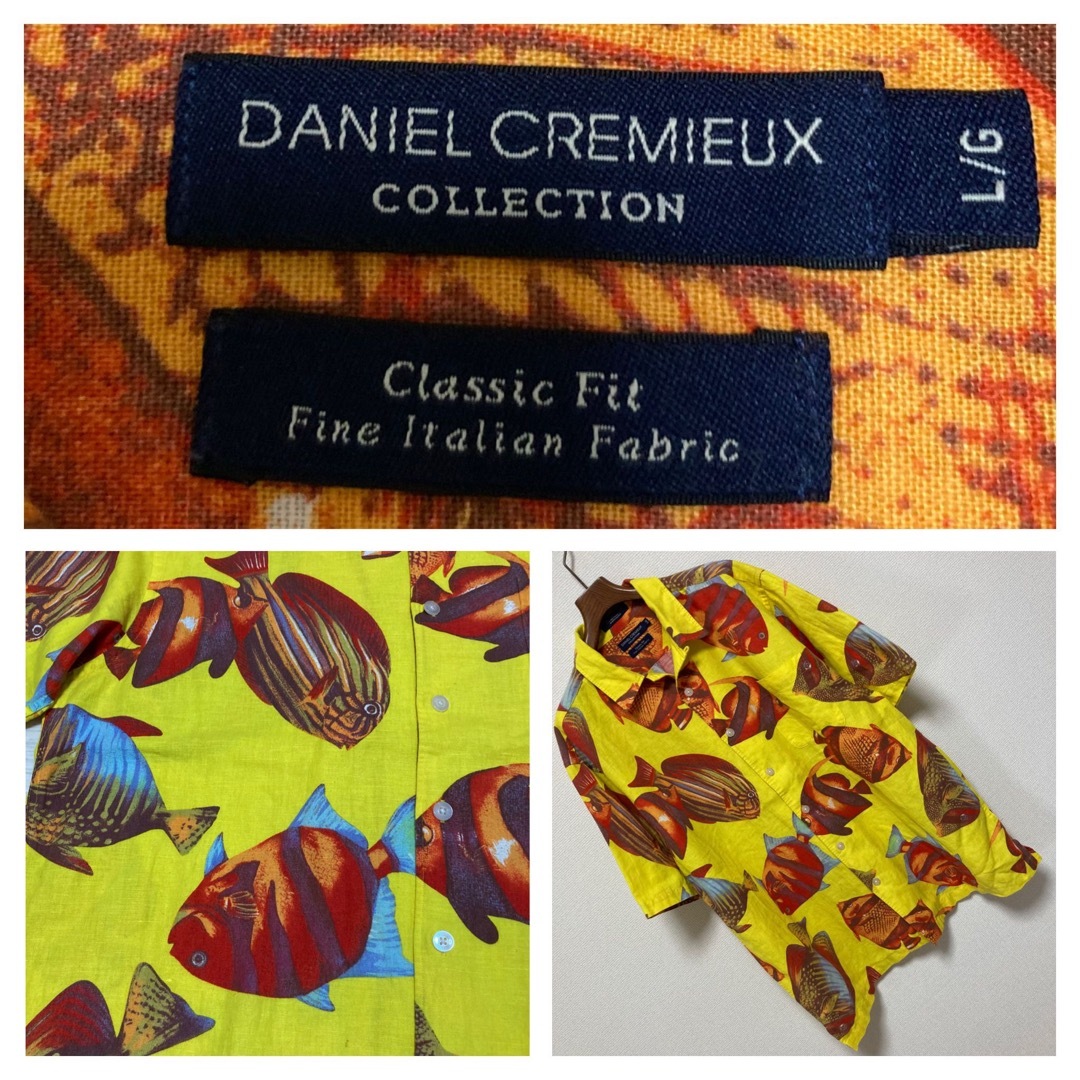 DANIEL CREMIEUX(ダニエルクレミュ)の90s■DANIEL CREMIEUX■熱帯魚 魚 麻混 リネン アロハシャツ メンズのトップス(シャツ)の商品写真