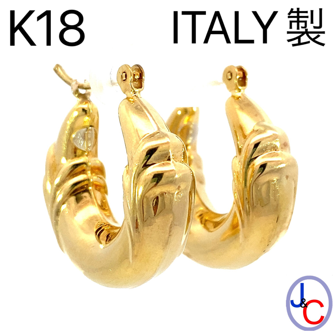 【JC-4192】ITALY製 K18 ピアス