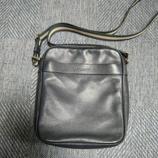 コーチ(COACH)の【値下済】COACH F54782 レザー ショルダーバッグ ネイビー USED(ショルダーバッグ)