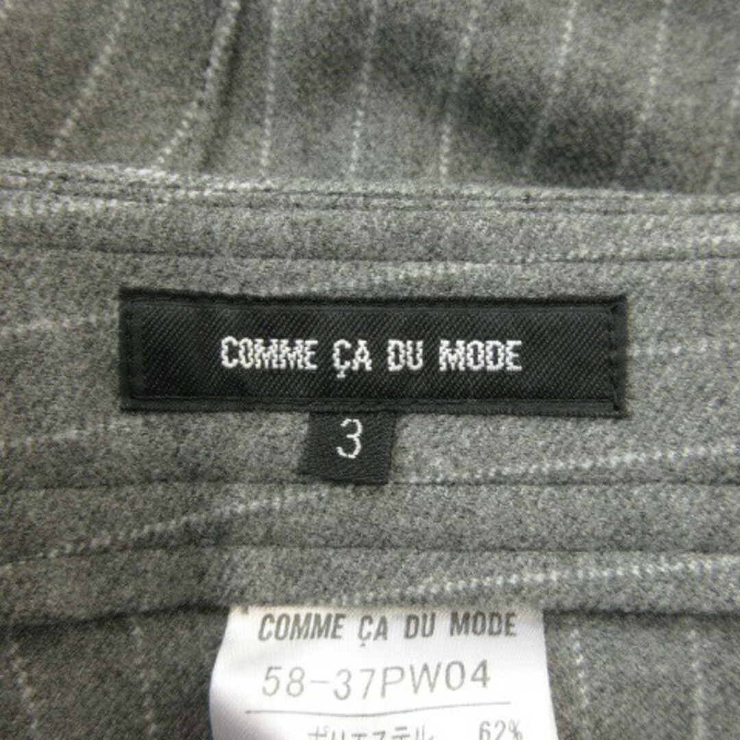 COMME CA DU MODE(コムサデモード)のコムサデモード パンツ スラックス テーパード スリム ストライプ 3 グレー レディースのパンツ(その他)の商品写真