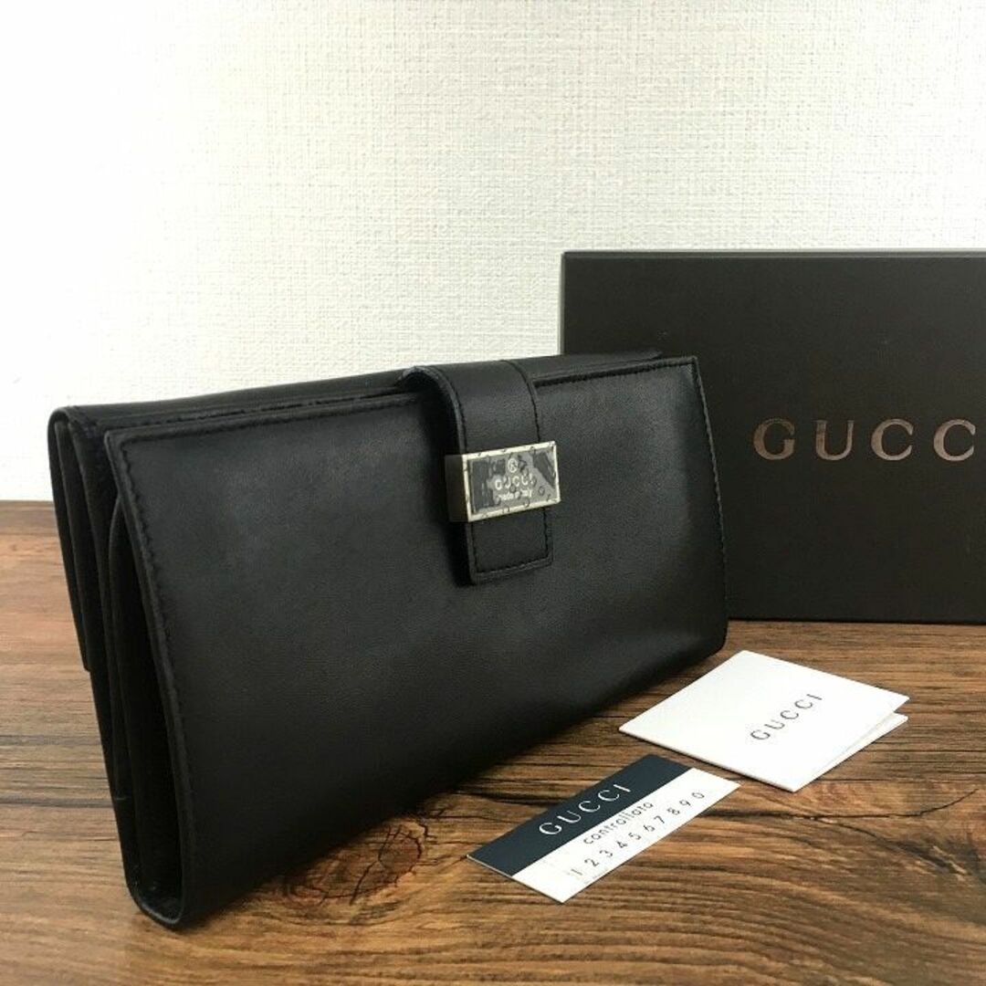 衝撃価格】 美品 GUCCI 長財布 035.0416.2103 ブラック 473 長財布