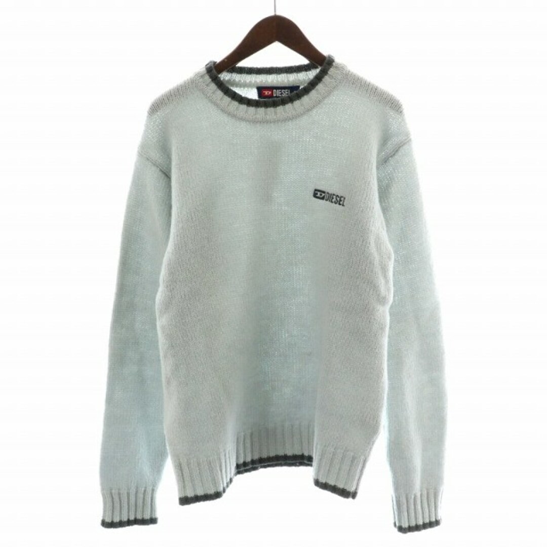 DIESEL - DIESEL ニット セーター 長袖 クルーネック ウール L 水色