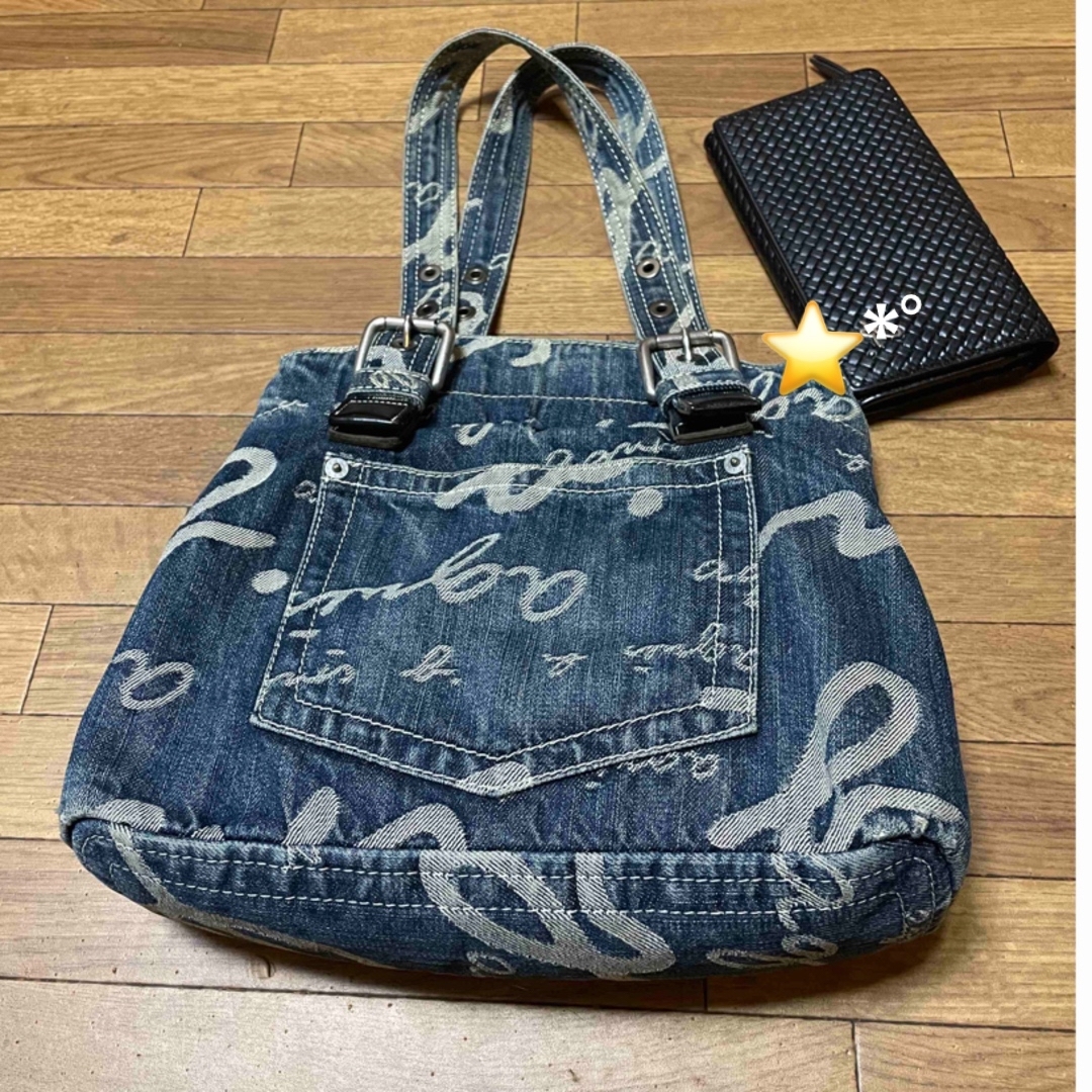 agnes b. - アニエスベーのショルダーデニムバッグ🧡希少🧡の agnes b. - アニエスベーのショルダーデニムバッグ🧡希少🧡の