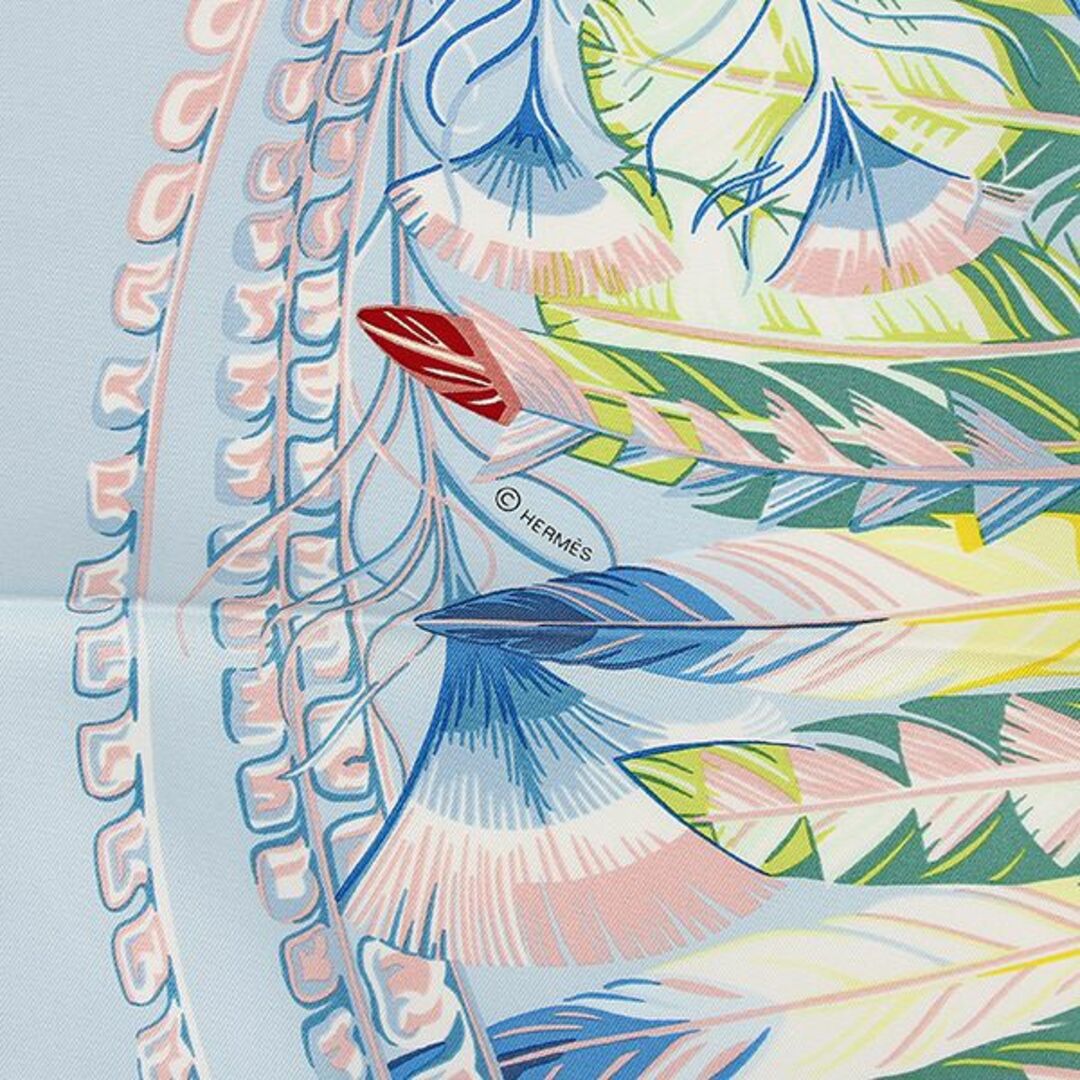 Hermes - エルメス カレ90 ダンス・パシフィック 新品 スカーフ シルク ... エルメス ツイリー DANSE PACIFIQUE ブルーシエルヴェール シルク