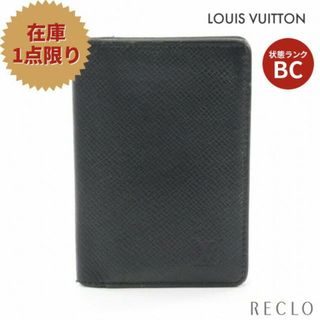 ルイヴィトン(LOUIS VUITTON)のオーガナイザードゥポッシュ タイガ アルドワーズ 名刺入れ カードケース レザー ブラック(名刺入れ/定期入れ)