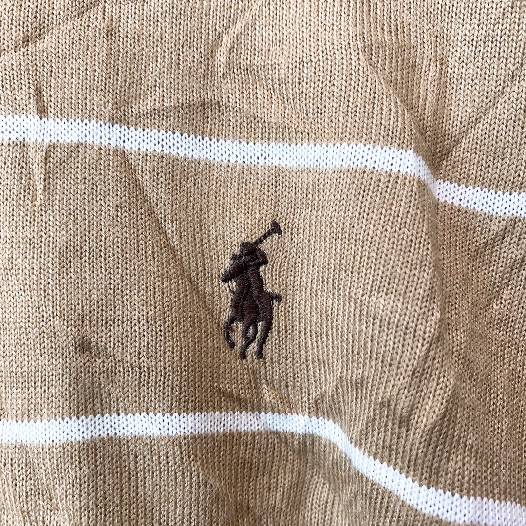 Ralph Lauren(ラルフローレン)の90s ポロバイラルフローレン　ニット　セーター　ボーダー　刺繍ロゴ　男女兼用 メンズのトップス(ニット/セーター)の商品写真