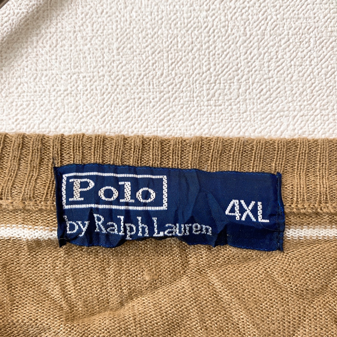 Ralph Lauren(ラルフローレン)の90s ポロバイラルフローレン　ニット　セーター　ボーダー　刺繍ロゴ　男女兼用 メンズのトップス(ニット/セーター)の商品写真