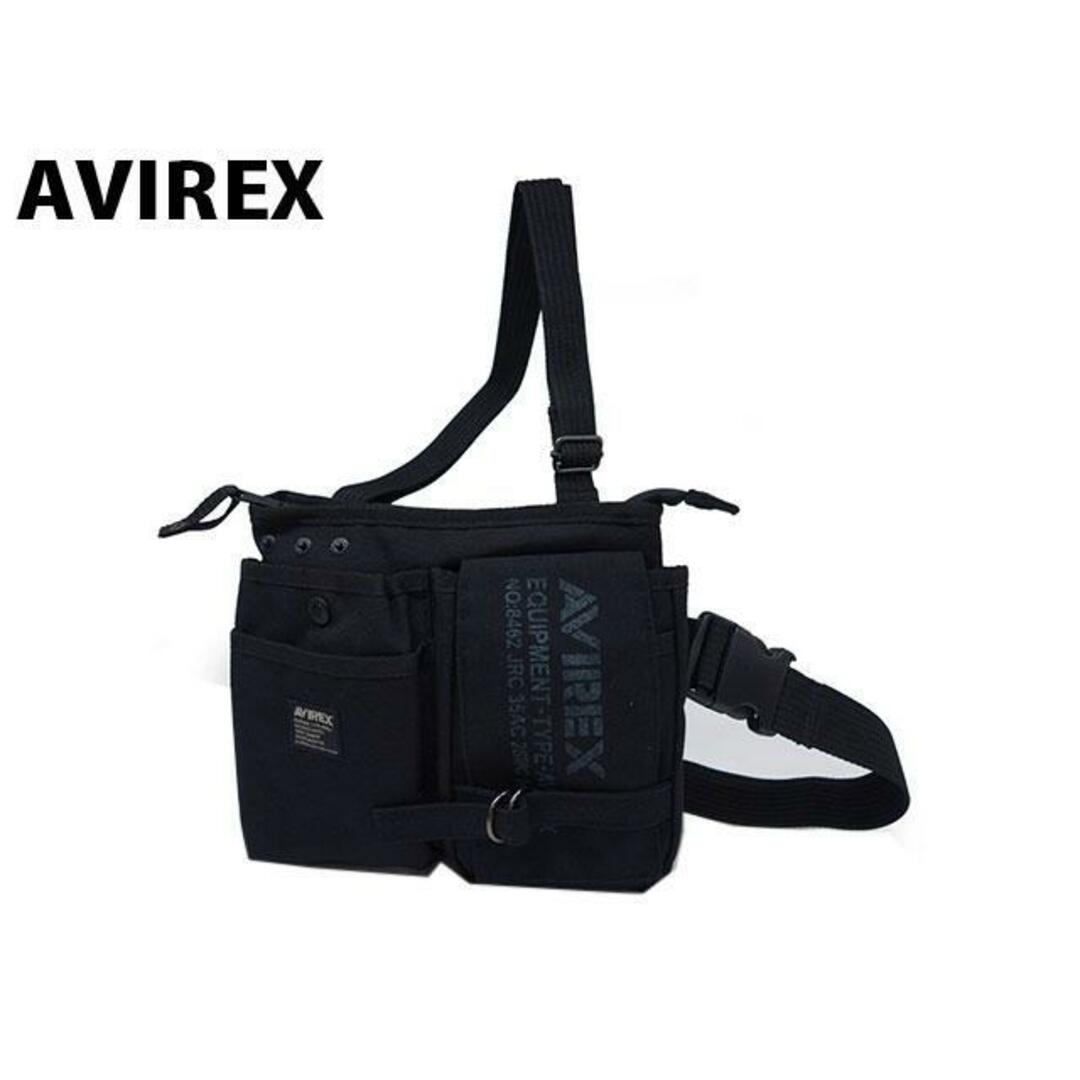 AVIREX(アヴィレックス)のアヴィレックス ショルダーバッグ AVX342 ブラック メンズのバッグ(ショルダーバッグ)の商品写真