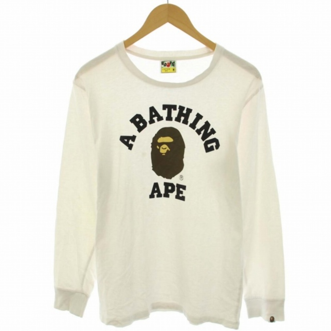 ＊新品タグ付＊Aape by abating ape ベイプ ロンT ホワイトM