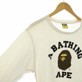 着丈66a bathing ape 大猿ロゴロンT 長袖Tシャツ　カットソー