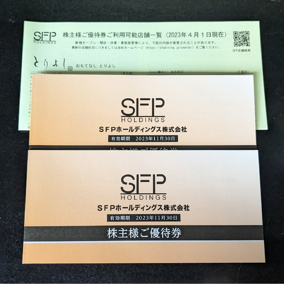 SFPホールディングス 株主優待券 20，000円分のサムネイル