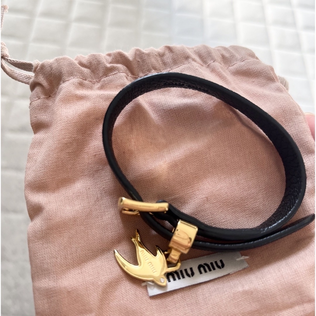 miumiu - 【お値下げ】miumiu ブレスレット 保存袋付き ブラックの通販