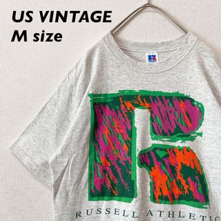 ラッセルアスレティック(Russell Athletic)のアメリカ製　半袖Tシャツ　ビッグプリント　男女兼用　Mサイズ　ラッセル　古着(Tシャツ/カットソー(半袖/袖なし))