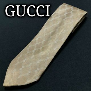 グッチ(Gucci)のグッチ ロゴチェック ブラウン ネクタイ A102-A11(ネクタイ)