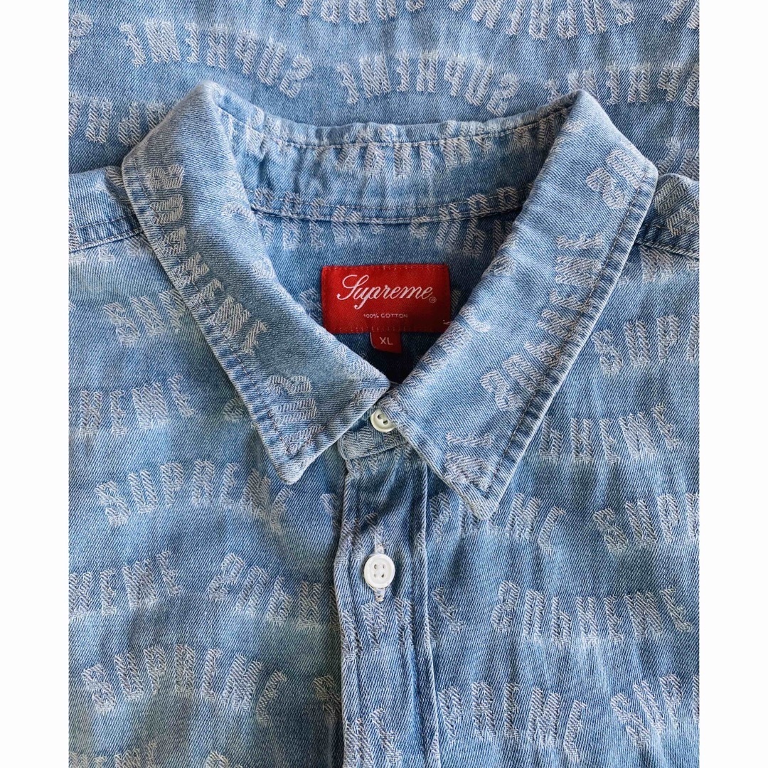 【入手困難】SUPREME デニムシャツ XL 総柄 シュプリーム 希少品 完売