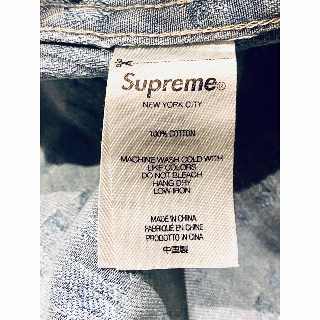 【入手困難】SUPREME デニムシャツ XL 総柄 シュプリーム 希少品 完売