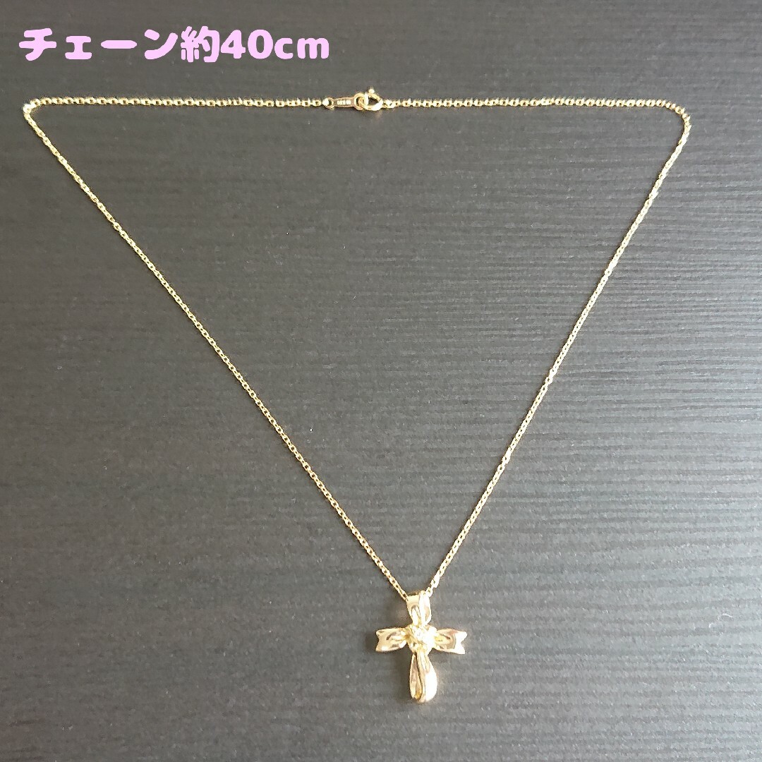 MIKIMOTO　ミキモト K18 ダイヤモンド リボン ネックレス