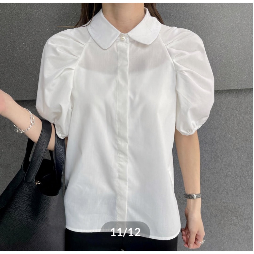 IENA(イエナ)のpbserectパールボタンパフスリーブシャツ レディースのトップス(シャツ/ブラウス(半袖/袖なし))の商品写真
