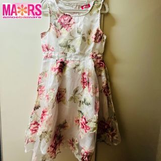 マーズ(MA＊RS)のMA＊RS★チュール花柄ミニワンピース★アメーバマーズノースリーブレトロフラワー(ミニワンピース)