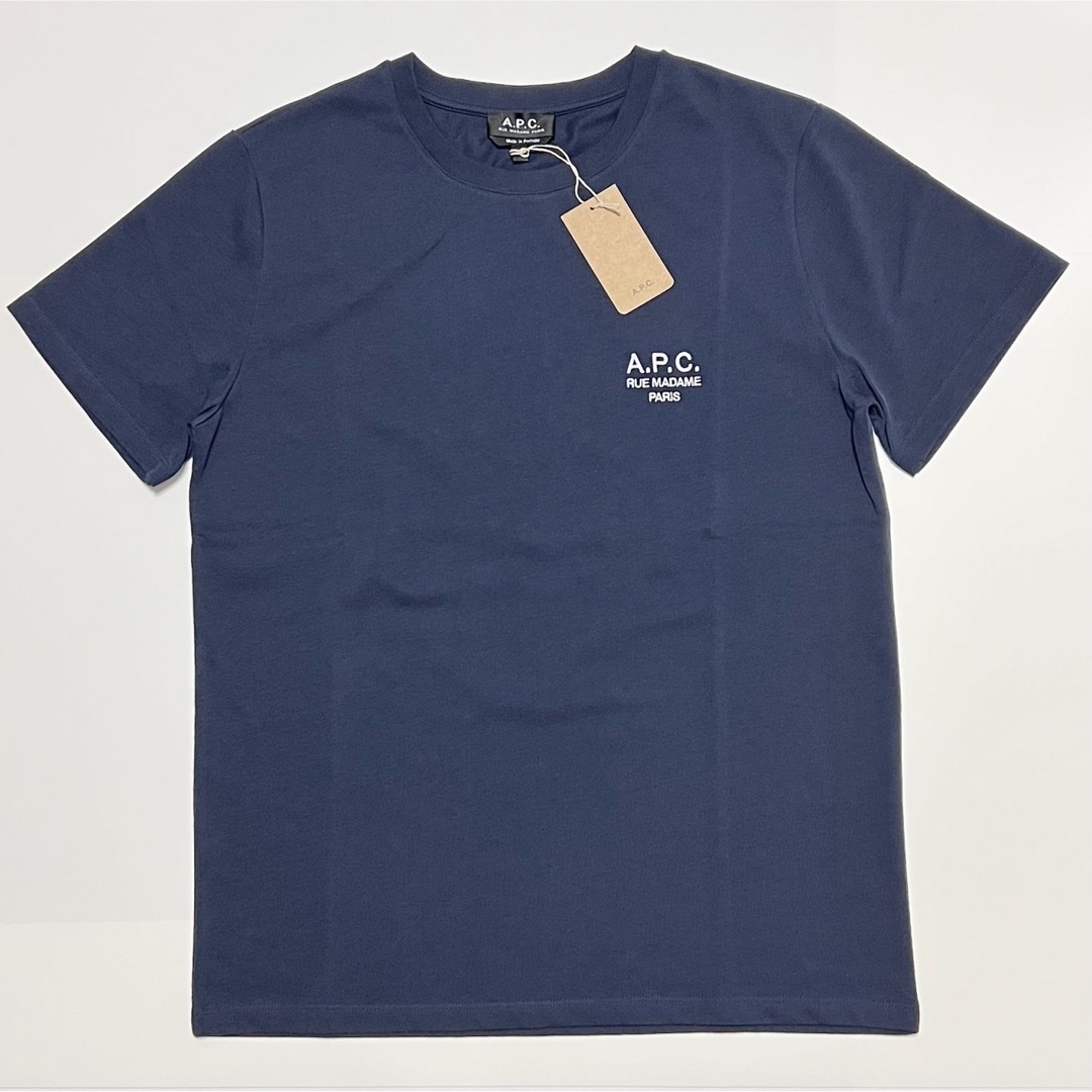 A.P.C. アーペーセー Raymond Tシャツ APC 胸 刺繍 ロゴ 紺 - Tシャツ ...