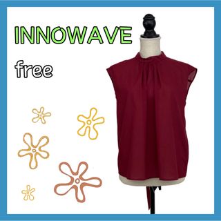 イノウェーブ(innowave)のINNOWAVE ♡ イノウェーブ レディース ノースリーブ ブラウス リボン付(シャツ/ブラウス(半袖/袖なし))