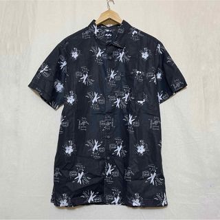 BILLABONG(AUS)ビンテージコットンバスキア総柄アロハシャツ