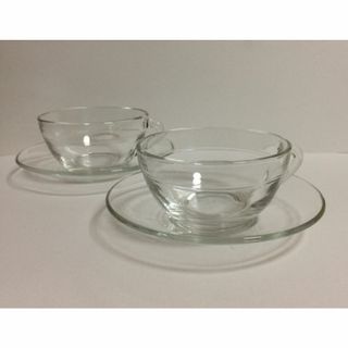 デュラレックス(DURALEX)のDURALEX 　デュラレックス　カップ&ソーサー　２客セット(グラス/カップ)