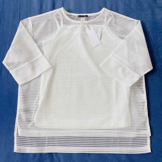 ルカ(LUCA)の新品未使用　Tricot Tricot メッシュ　シアー　ブラウス　トップス(シャツ/ブラウス(半袖/袖なし))