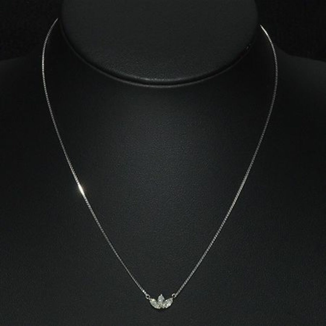ダイヤモンド/0.46ct デザイン ネックレス Pt850 美品 3PD レディースのアクセサリー(ネックレス)の商品写真