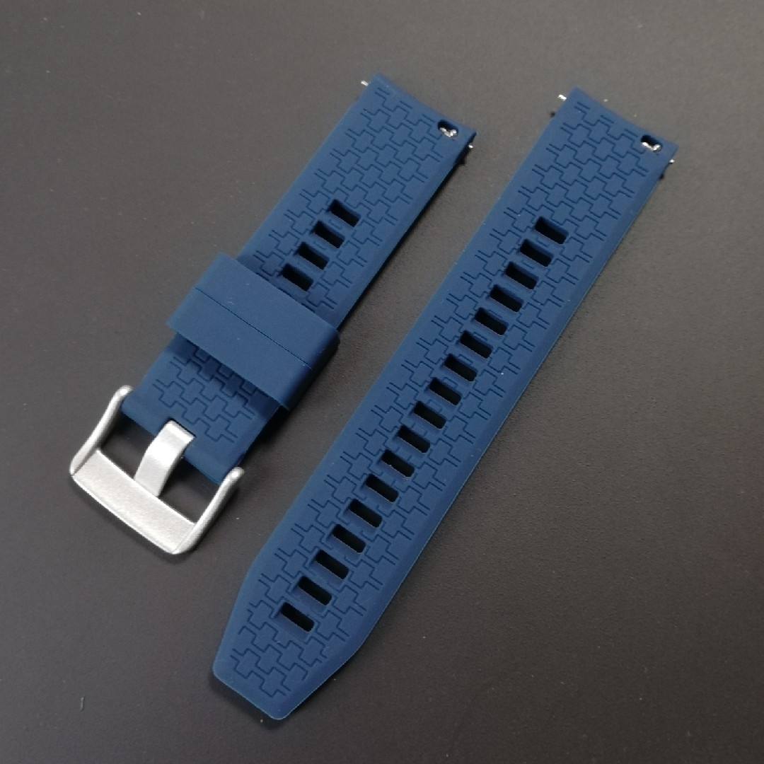 腕時計用バンド　ラバーベルト ブルー（青） ラグ幅22mm(22ミリ) メンズの時計(ラバーベルト)の商品写真