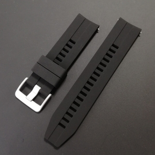 腕時計用バンド　ラバーベルト 黒 22mm(22ミリ)(ラバーベルト)
