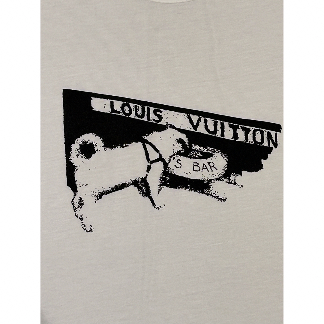 LOUIS VUITTON DOG'S BAR Tシャツ オレンジ黒 犬プリント