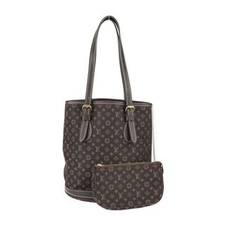 ルイヴィトン(LOUIS VUITTON)のLOUIS VUITTON ルイ ヴィトン モノグラムミニラン バケットPM トートバッグ M95226 キャンバス レザー  ダークブラウン ゴールド金具  ショルダーバッグ 【本物保証】(トートバッグ)