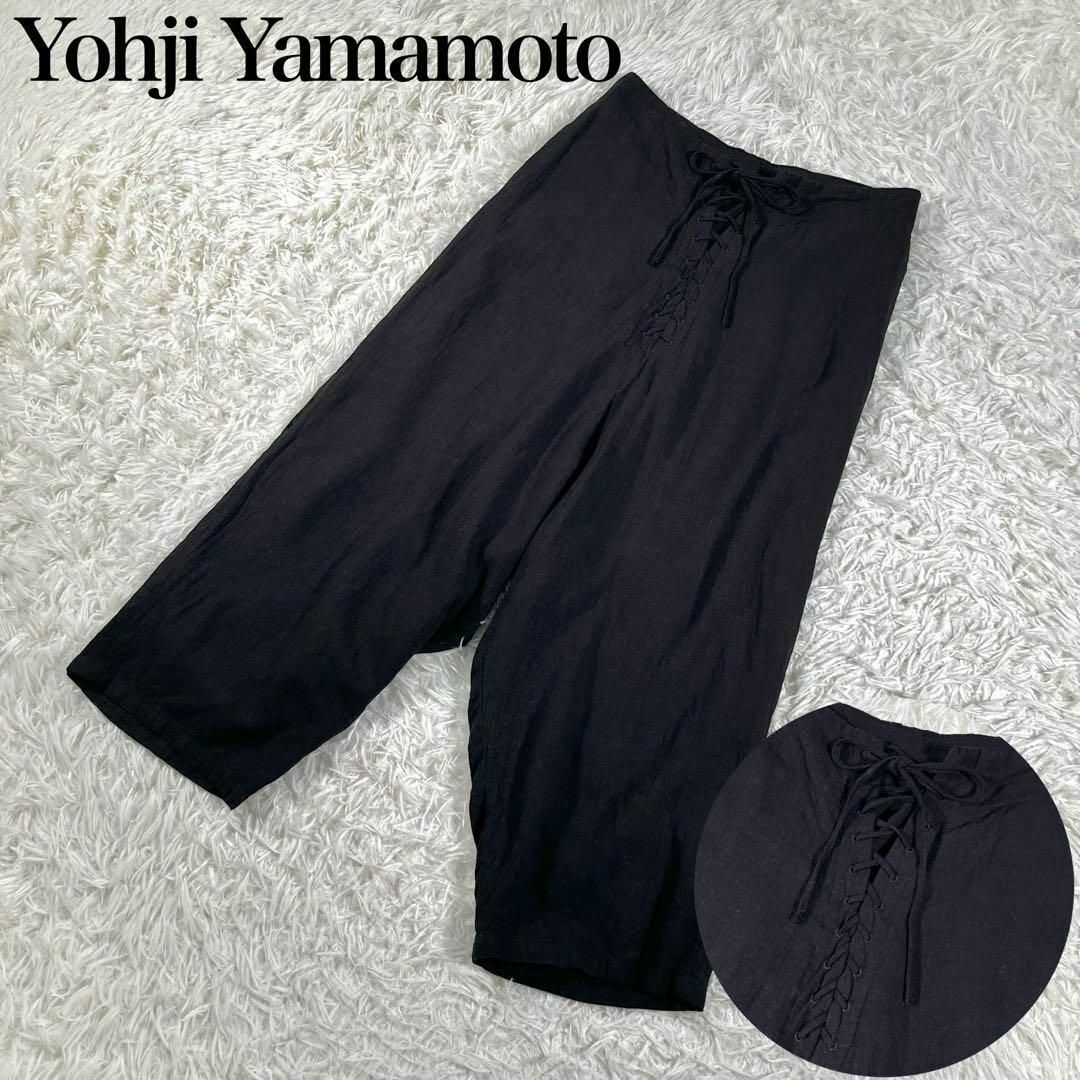 極美品】Yohji Yamamoto リネン レースアップサルエルパンツ | cao.com.ec