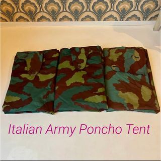 軍幕 イタリア軍 ポンチョテント サンマルコ迷彩 デットストック ミリタリー