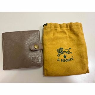 イルビゾンテ(IL BISONTE)の新品 本革 レザー イルビゾンテ 財布 折り財布 ベージュ(折り財布)