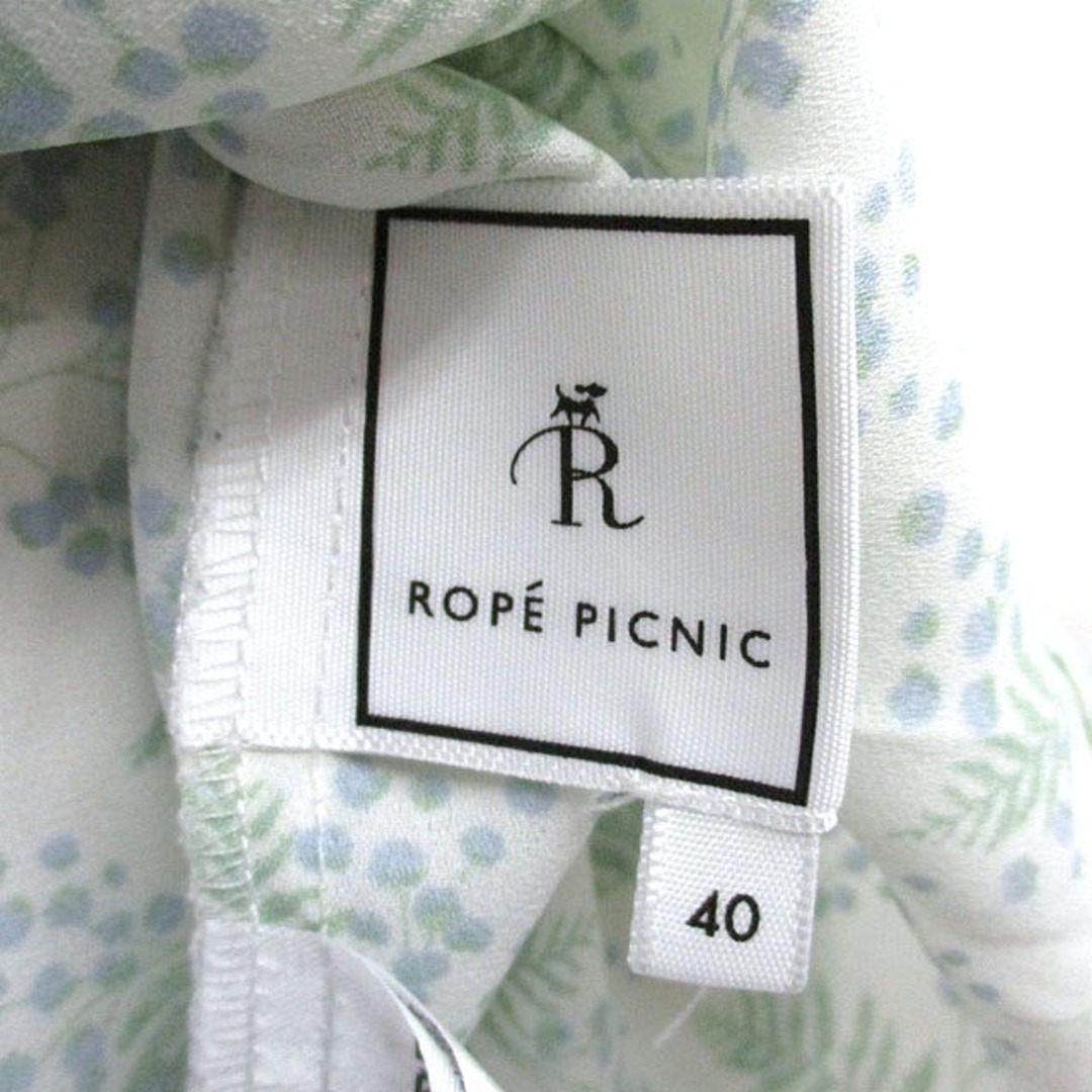 Rope' Picnic(ロペピクニック)のロペピクニック ブラウス シャツ プルオーバー 半袖 リボン 木の実柄 40 レディースのトップス(シャツ/ブラウス(半袖/袖なし))の商品写真