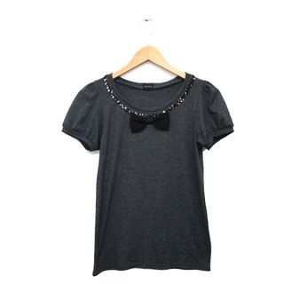 メルローズ(MELROSE)のメルローズ MELROSE カットソー Tシャツ 半袖 スパンコール リボン(カットソー(半袖/袖なし))