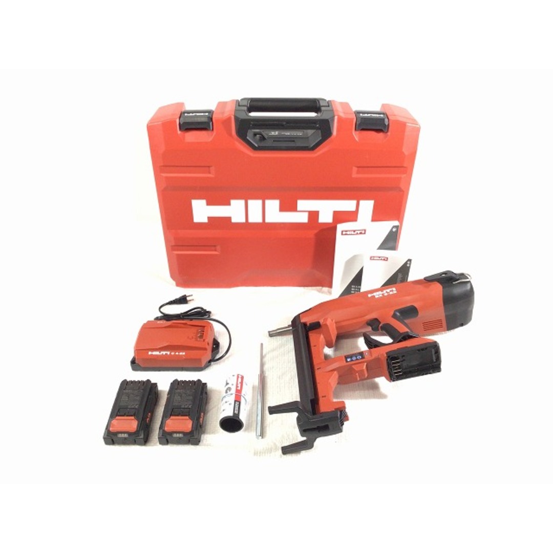 ☆未使用品☆HILTI ヒルティ 22V 留付けツール 充電式鋲打機 BX3-L22 バッテリー B 22-55 NURON 2個(21.6V 2.5Ah) 充電器 C4 付き 74807 2