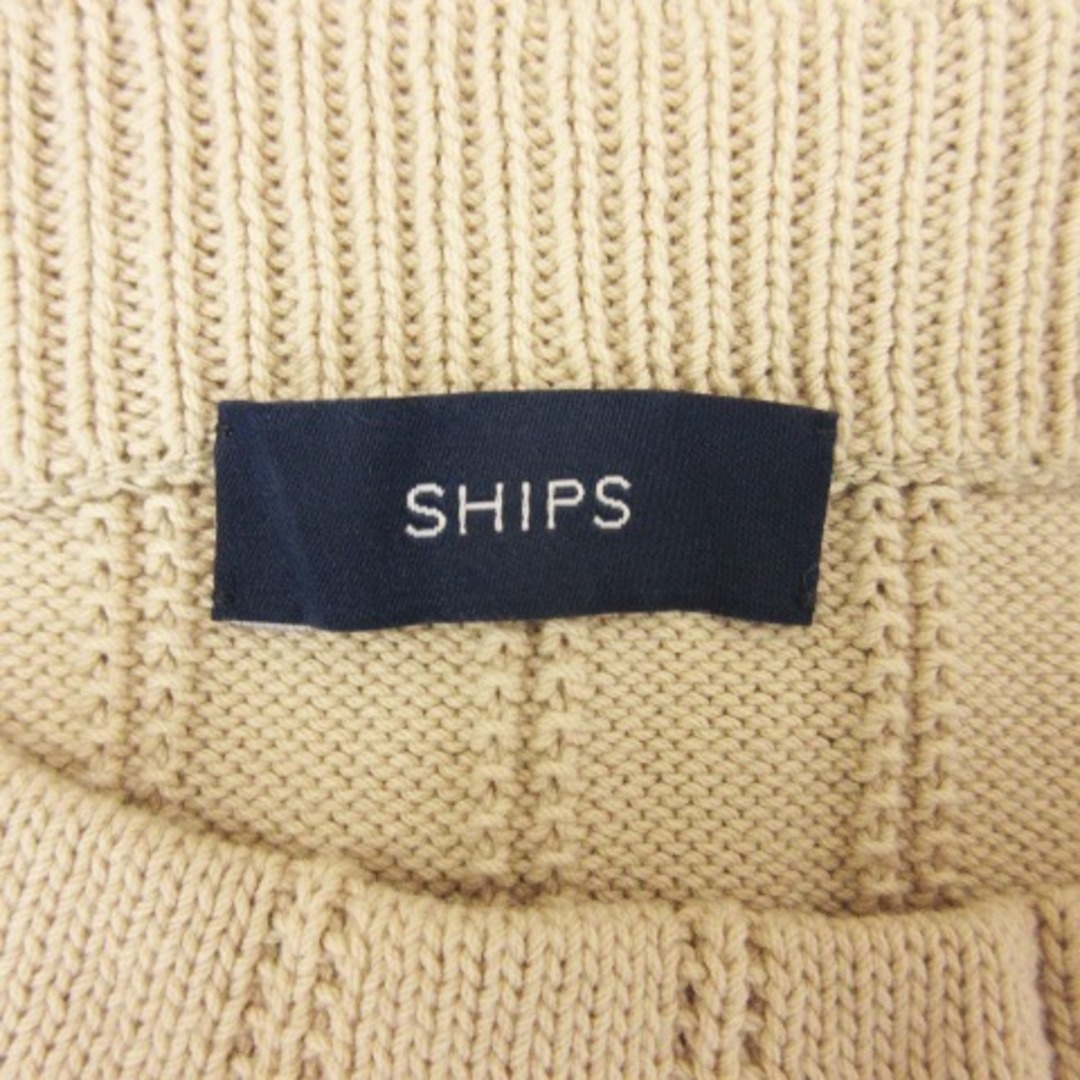 SHIPS(シップス)のシップス SHIPS ニット セーター 長袖 コットン ベージュ レディースのトップス(ニット/セーター)の商品写真