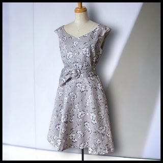 ジルスチュアート(JILLSTUART)の【JILL STUART】 ジャガードフレアワンピース   ウエストベルト(ひざ丈ワンピース)