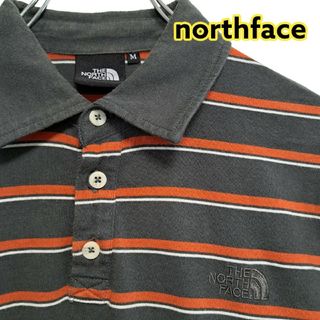 ザノースフェイス(THE NORTH FACE)のノースフェイス【the north face】半袖 ボーダーポロシャツ 刺繍ロゴ(ポロシャツ)