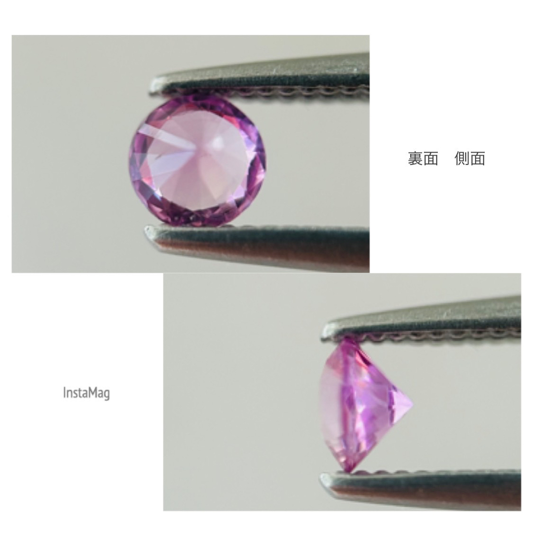 (R0712-4)『3.4mm』マダガスカル産ピンクサファイア　0.195ct 8